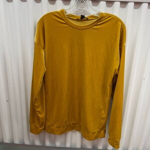 Forever 21 Tan Long Sleeve Blouse Size Medium